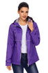 Sexy Purple Women Zipper Lapel Suit Blazer with Foldable Sleeve